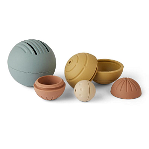 Набор развивающих мячей силиконовых nuuroo "Neo", 4 шт, мульти микс